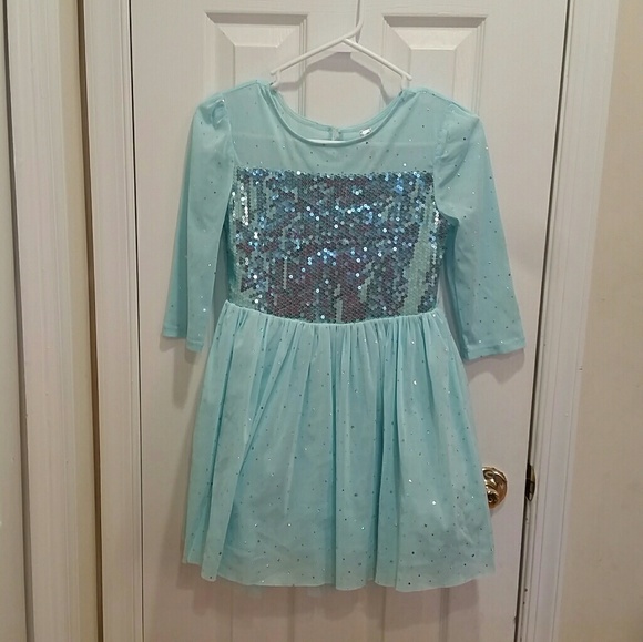Kint Works Other - Blue sequin dress with tulle skirt
